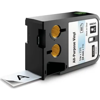 Pásek do tiskárny Páska Dymo XTL, 24mm (vinyl) průhledná, černý tisk, 7m