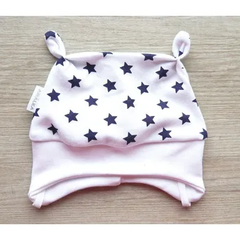 Kojenecká čepice AMÁLKA Bavlněná čepička, magické hvězdičky Velikost: 56-62