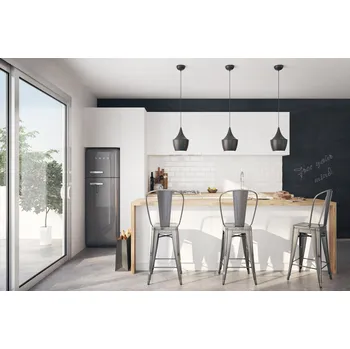 Barová židle Barová židle Paris Back 75 cm černá kovová s opěrkou industriální k kuchyni a ostrůvku inspirovaná Tolix