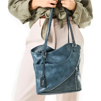 Kabelka Dámská kabelka na rameno H1025-14 Rieker modrá Barva: blau, Velikost: BEZ