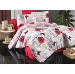 Brotex Povlečení bavlna Red roses Zipový uzávěr 140 x 200, 70 x 90