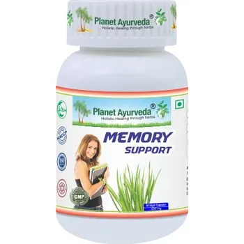 Planet Ayurveda Memory Support - Paměť, Soustředění - 500 mg, 60 kapslí