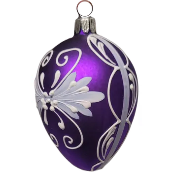 Velikonoční dekorace Velikonoční kraslice sklo / 07 / fialová