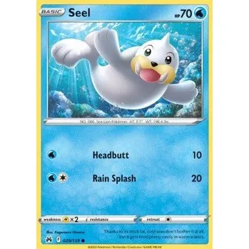 Karetní hra Pokémon CRZ 029/159 Seel - Crown Zenith Stav: Near Mint, Verze: REVERSE HOLO