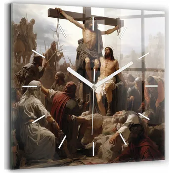 Hodiny Nástěnné hodiny SacroArte, hnědé, 30 cm