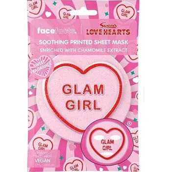 Pleťová maska FACE FACTS pleťová maska v plátýnku LOVE HEARTS GLAM GIRL