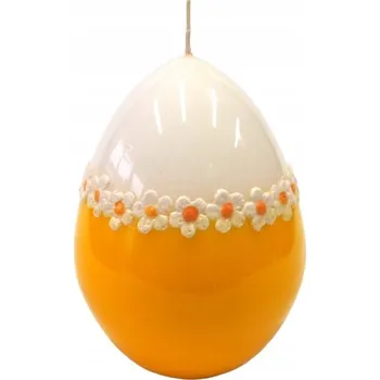 Svíčka SVÍČKA VE TVARU VEJCE MARGO 100x140 mm ŽLUTÁ