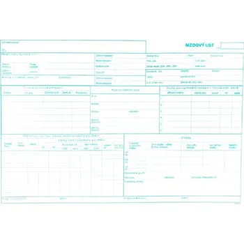 Mzdový list A4 PaM 78