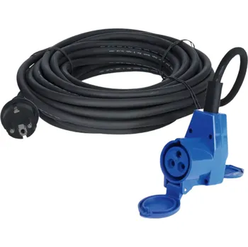Příslušenství ke karavanu Adaptérový kabel Carbest Schuko se zástrčkou s úhlovou CEE spojkou 3x2,5mm², délka 25m