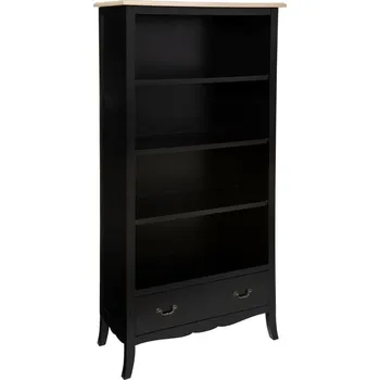 Knihovna Knihovna Chrysa černá klasická se zásuvkou do obýváku a ložnice Atmosphera 175 cm