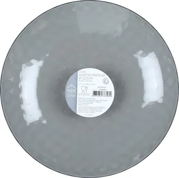 Talíř Jídelní talíř Zekrit 23,5 cm šedý nerozbitný plastový do jídelny i na piknik Intesi