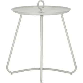 Konferenční stolek Kulatý konferenční stolek Harpin šedý kovový moderní do obýváku Intesi 40 cm