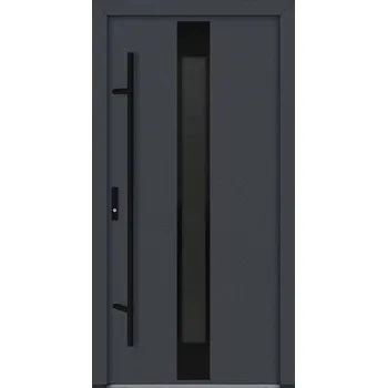 Vchodové dveře Hahn-Türke Vchodové dveře AC68 - M25, reflexní šedé sklo Barva: Antracit, Směr otevírání: Pravé, Ven, Celkové rozměry: 1000x2000mm