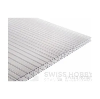 Polykarbonátová deska Polykarbonátová komůrková deska 4 mm čirá 1,05 x 1 m