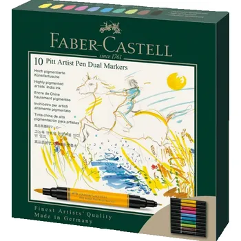 Faber-Castell "dual marker" Felt Tip Pens, sada 10 ks - 162010