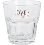 Sklenička se srdíčkem Love you Heart & Smile - Ø 8*8 cm / 200 ml