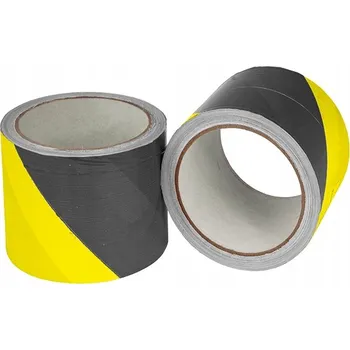 Lepicí páska Výstražná páska 80 mm x 100 m žluto-černá