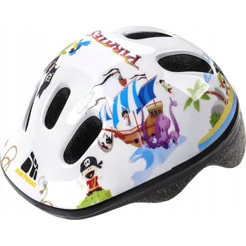 Cyklistická přilba Dětská cyklistická helma s nastavitelnou velikostí METEOR MV6-2 XS 44-48cm PIRATE