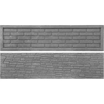 Ztracené bednění Betonová deska rovná oboustranná - cihla ostrá - Grafit