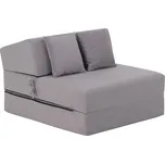 Skládací matrace/křeslo, 2v1, světle šedá, PELOS