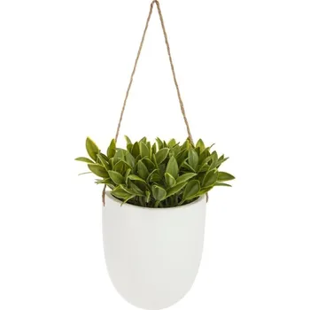 umělá květina Atmosphera umělá závěsná rostlina moderní sukulent do obýváku ve světlém květináči 20 cm