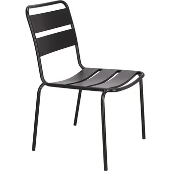 Jídelní židle Kovová židle Barco černá moderní do kuchyně a zahrady snadno čistitelná Intesi