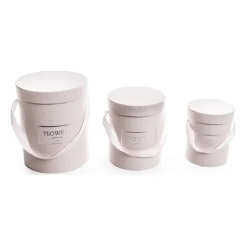 Dárková krabička Flower box růžový, sada 3 ks (cs, Harasim)