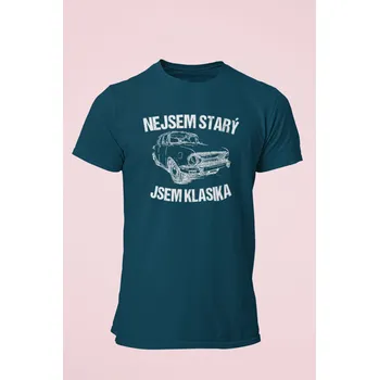 Pánské tričko MMO Jsem klasika Petrolejová S