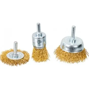Příslušenství k nářadí Drátěné kartáče pro vrtačku Sada 3 ks Geko 82972