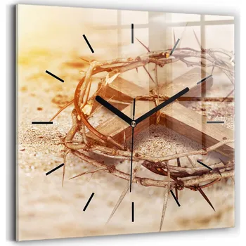 Hodiny Nástěnné hodiny SacroArte béžové 30 cm