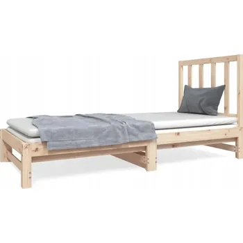 Postel VidaXL Rozkládací postel, 2x(90x190) cm, masivní borovicové dřevo