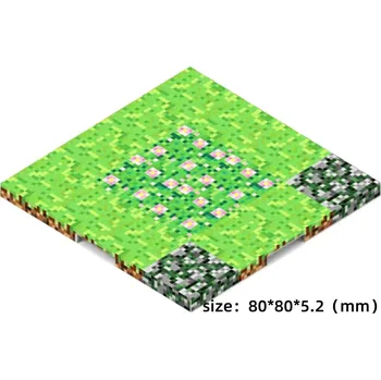 Díl pro stavebnice Minecraft základová deska k magnetické stavebnici Varianta: Tráva, kytky
