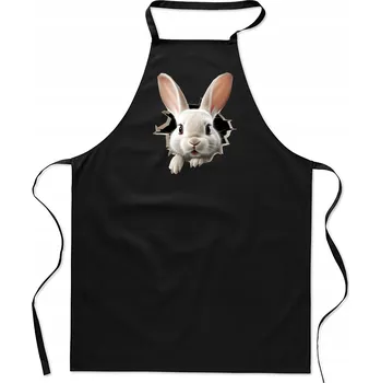 Kuchyňská zástěra Kuchyňská zástěra bavlna černá díra králíček FA_476_cz