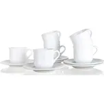 šálek + podšálek 250ml EBRO skleněný BÍ (6ks)