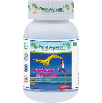 Planet Ayurveda Stress Support - Stres, Nervy - 500 mg, 60 kapslí