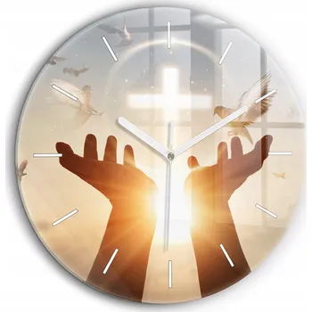 Hodiny Nástěnné hodiny SacroArte béžové 60 cm