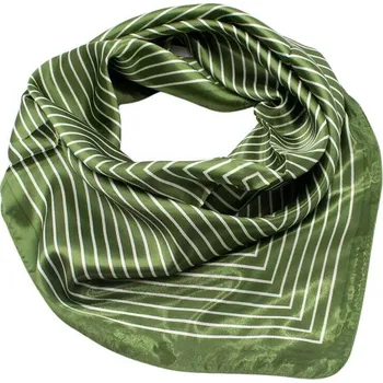 Šátek Šátek saténový - zelený s pruhy