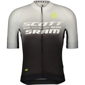 cyklistický dres SCOTT Cyklistický dres s krátkým rukávem - SRAM PRO - černá/bílá S
