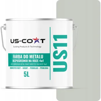 barva na kov Barva na kov US-Coat antikorozní, polomatná, 5 l, BÍLÝ PAPYRUS RAL9018