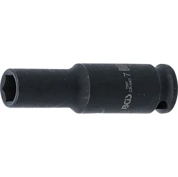 BGS 7267, Silová nástrčná hlavice, šestihranná, prodloužená | 6,3 mm (1/4") | 7 mm