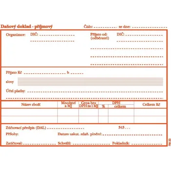 Tiskopis Příjmový daňový doklad nepropis A6 PaM 32