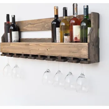 police Nástěnná police 28x102 cm smrk hnědá