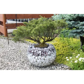 Květináč TopStone Gabionový květináč koule-XL antracit