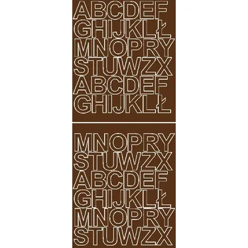 Samolepící dekorace SAMOLEPICÍ PÍSMENA NÁLEPKA 3,5 cm SAMOLEPKY Z FÓLIE HNĚDÁ MATNÁ