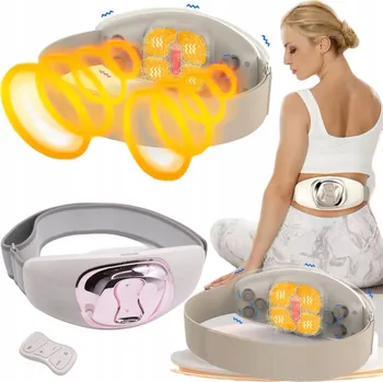 Masážní přístroj Bezdrátový masážní pás EMS Vibrační Hřející Zeštíhlující 3D s dálkovým ovládáním