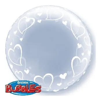 Balónek PRŮHLEDNÝ BALÓN QUALATEX BUBBLES DECO - 9505
