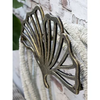 Držák na zahradní hadici Bronzový antik litinový nástěnný držák na hadici Brasso - 36*14*26 cm