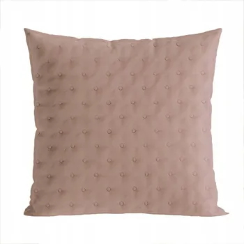 Povlak na dekorativní polštářek Dekorativní povlak na polštář 40x40 cm růžový se vzorem s puntíky / koleček