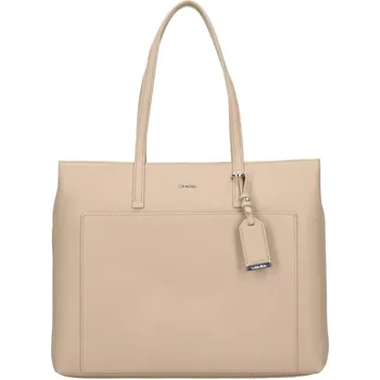Kabelka Dámská kabelka Calvin Klein Pippa - tmavě béžová
