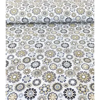 Bavlněná látka mandalky modré plátno 140cm | RTex